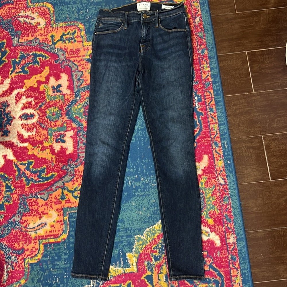 Frame Denim High Rise Blue Jeans Classic Style